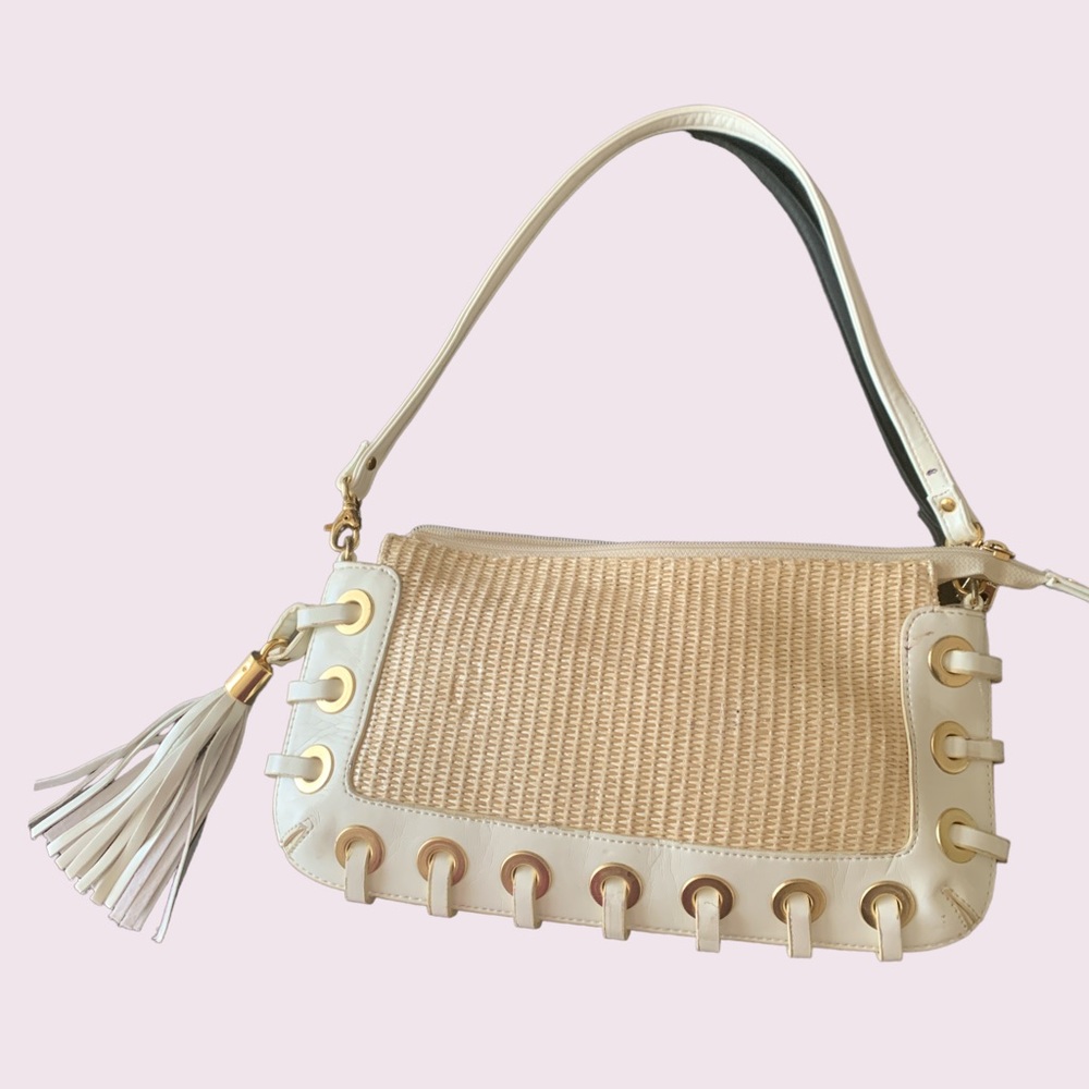 La DIVA White and Beige Bag